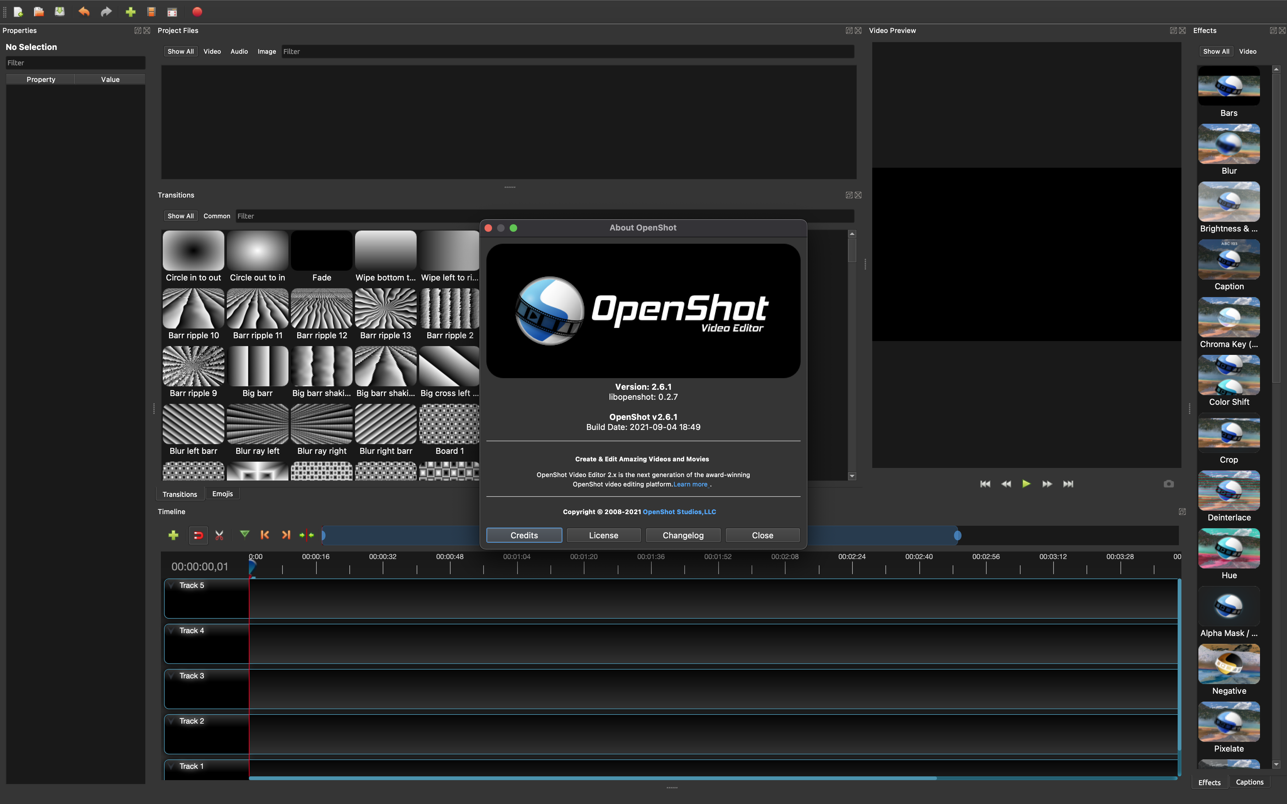 OpenShot Video Editor v2.6.1